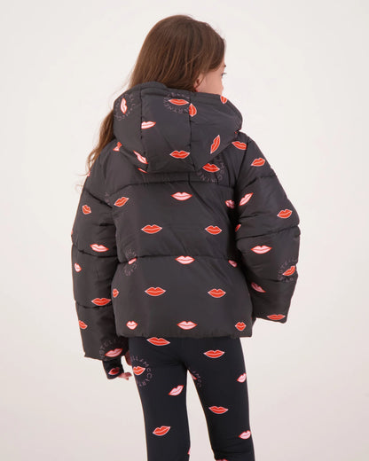 Logo Lips Puffer Jacket