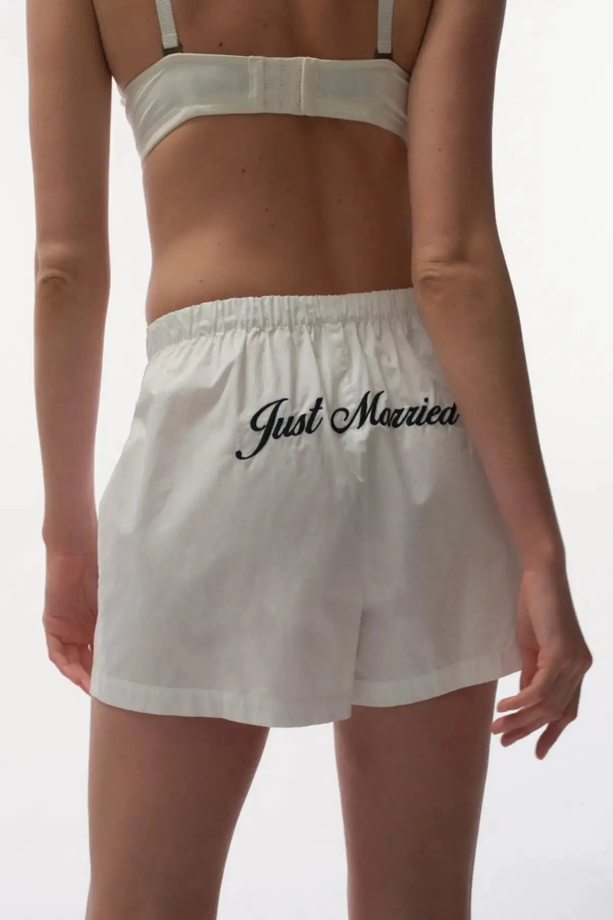 Love Stories Intimates - Шорти - Just Married White Shorts - Love|Labels
