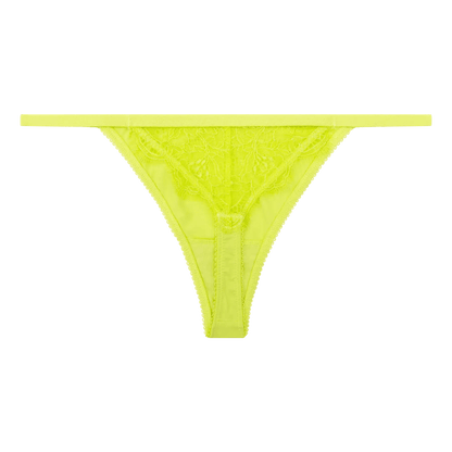 Love Stories Intimates - Бельо - Бикини - Roomservice Neon Lime String Briefs - Love|Labels