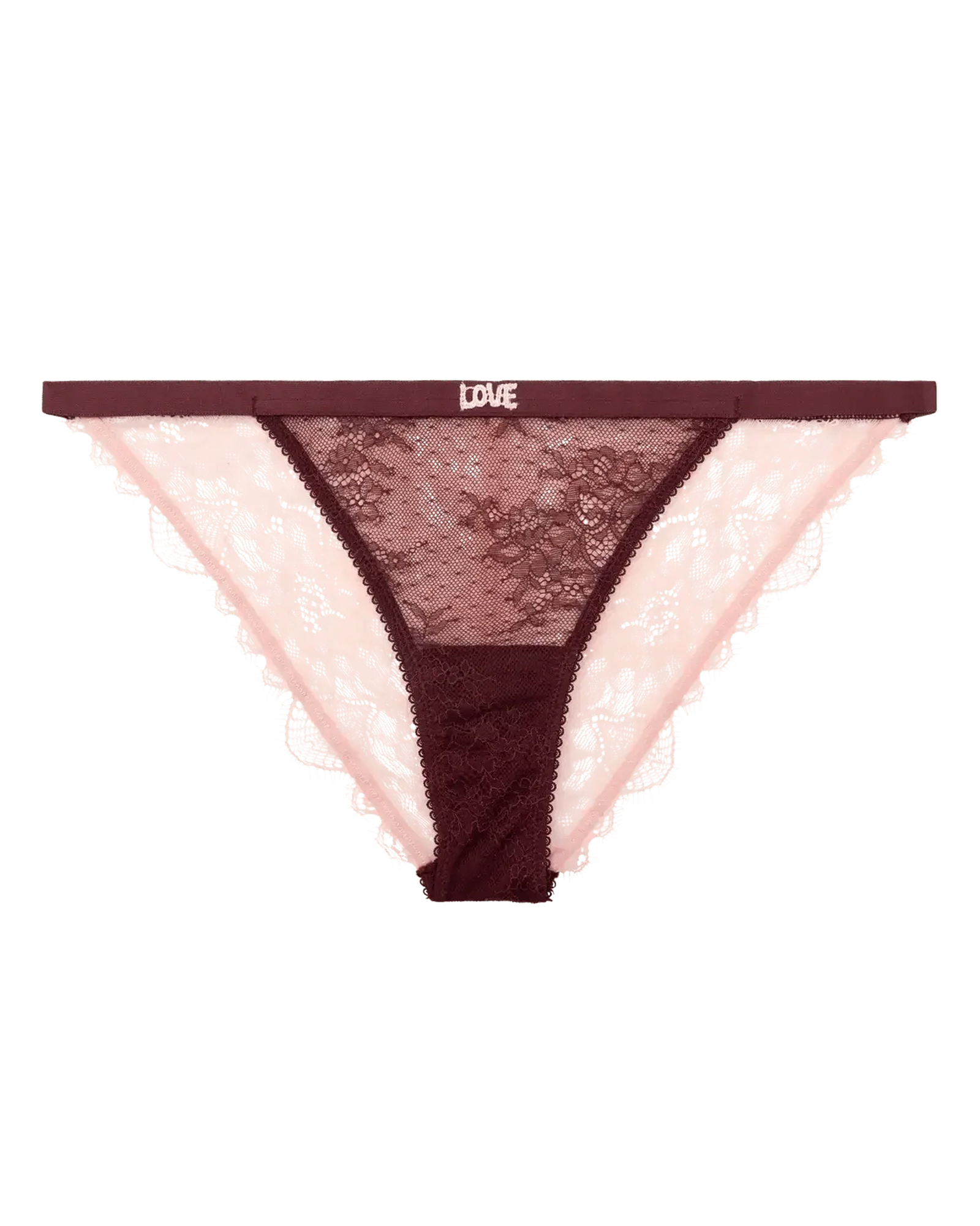 Wild Rose Burgundy Lace Briefs