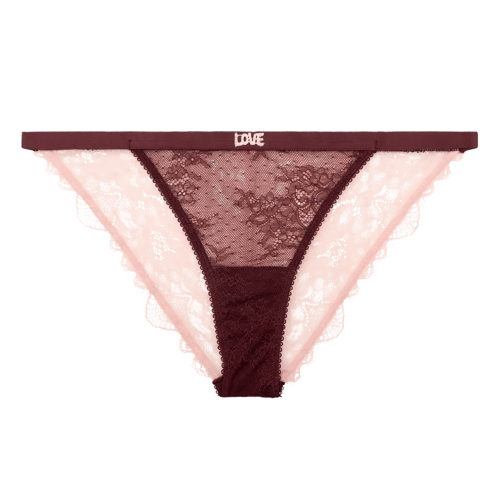 Love Stories Intimates - Бельо - Бикини - Wild Rose Burgundy Lace Briefs - Love|Labels