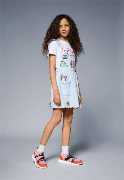 Love|Labels - Denim Dress With Flowers - Love|Labels