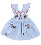 Love|Labels - Denim Dress With Flowers - Love|Labels