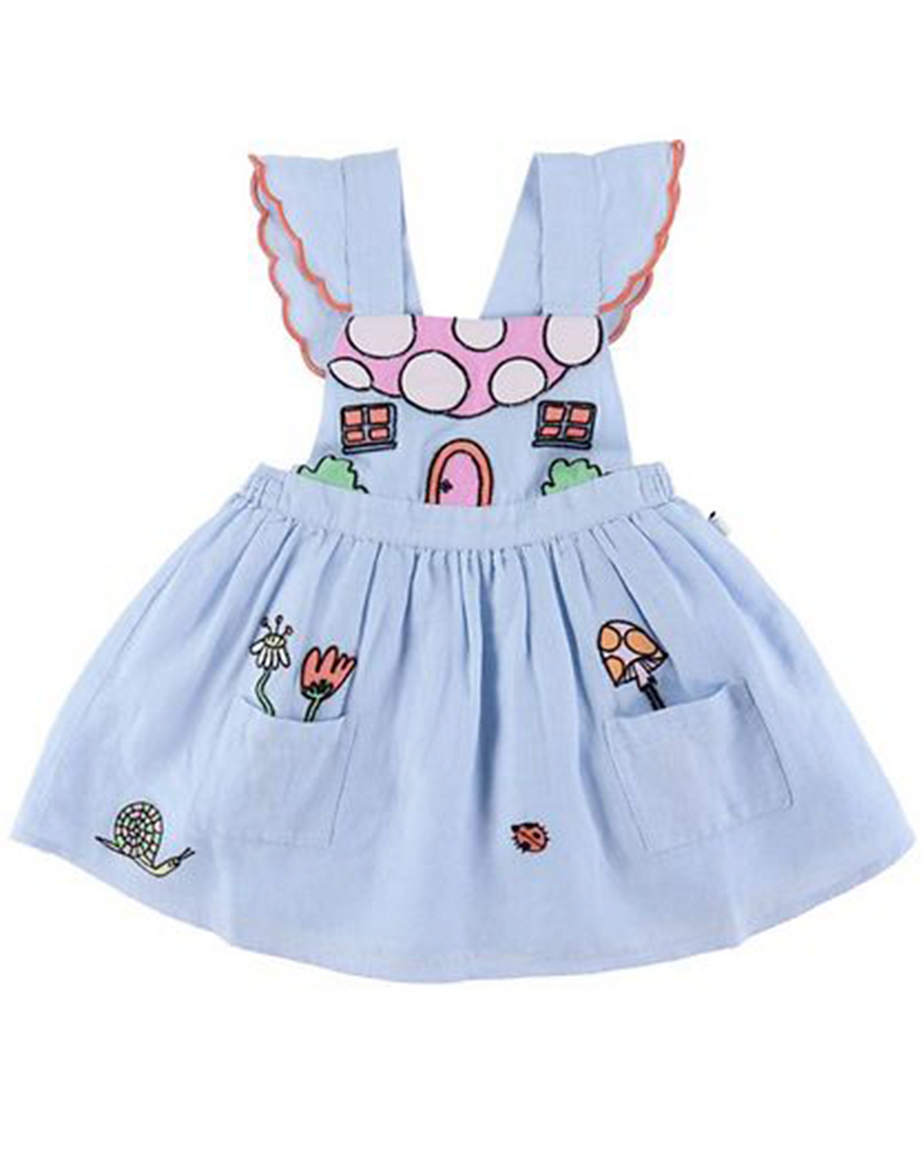 Denim Dress With Flowers