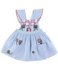 Denim Dress With Flowers