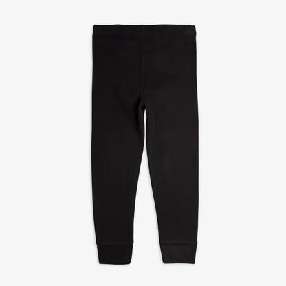 Mini Rodini - Панталони - Black Microfleece Trousers - Love|Labels