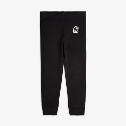 Mini Rodini - Панталони - Black Microfleece Trousers - Love|Labels