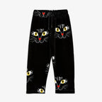 Mini Rodini - Панталони - Cat Face Velour Sweatpants - Love|Labels