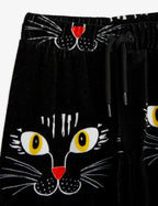 Mini Rodini - Панталони - Cat Face Velour Sweatpants - Love|Labels