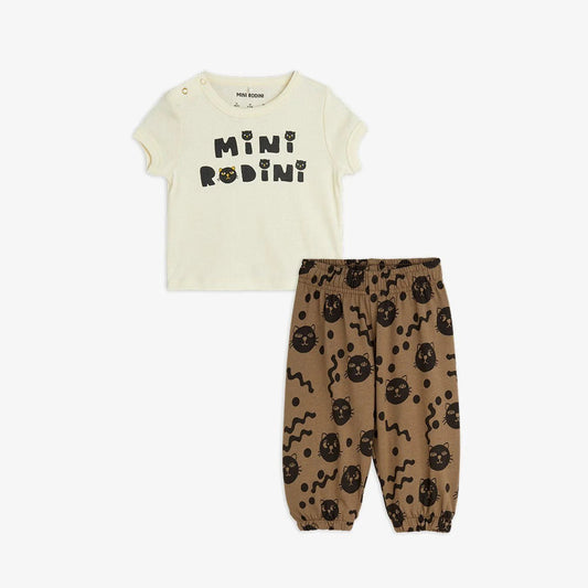 Mini Rodini - Комплекти - Cats Baby Set - Love|Labels