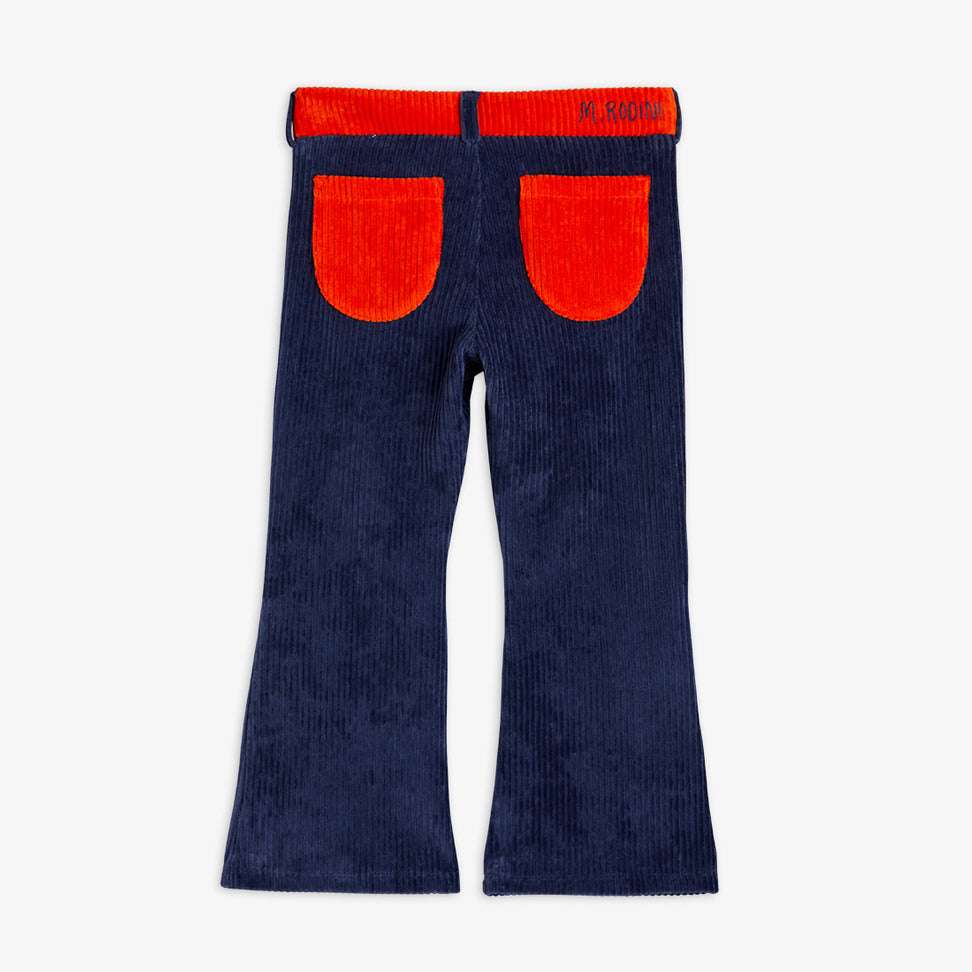 Mini Rodini - Панталони - Corduroy Trousers Blue - Love|Labels