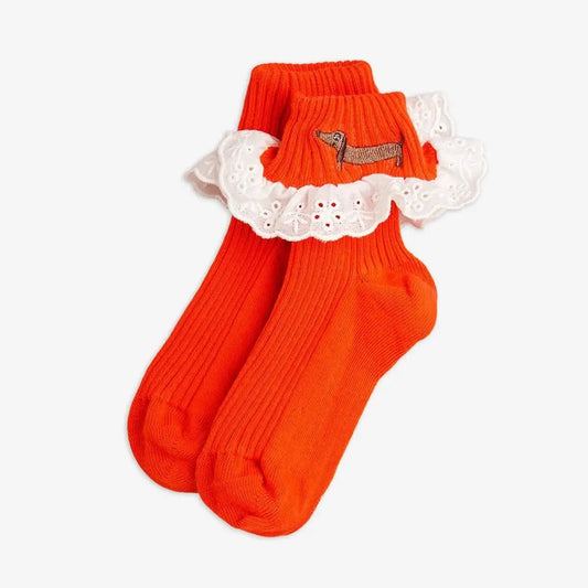 Mini Rodini - Аксесоари - Други - Dog Lace Socks - Love|Labels