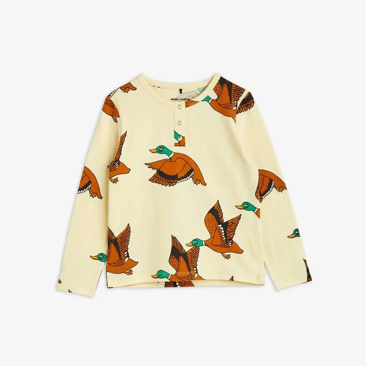 Mini Rodini - Блузи - Ducks Long Sleeve T-Shirt - Love|Labels