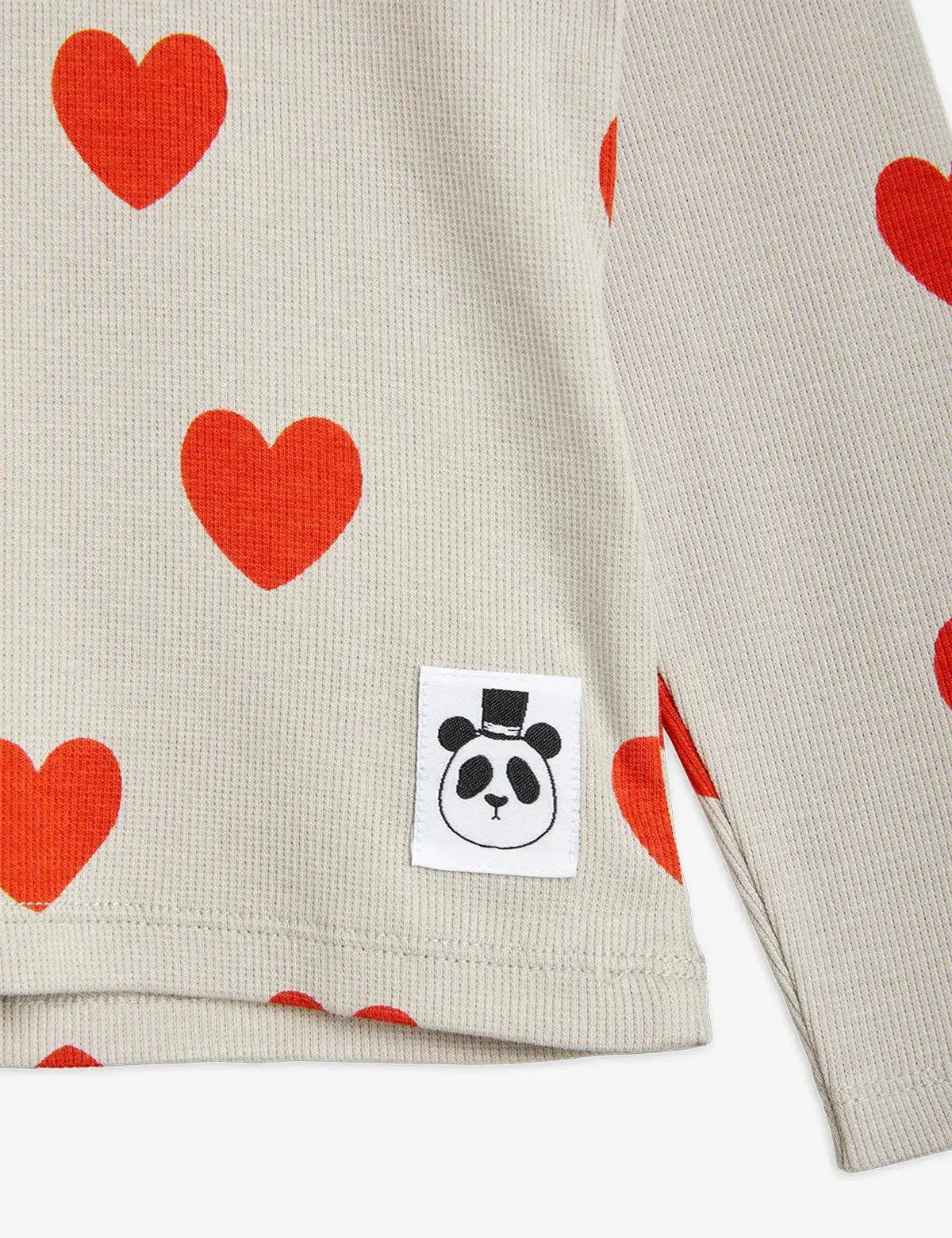 Mini Rodini - Блузи - Hearts Grey LS Tee - Love|Labels