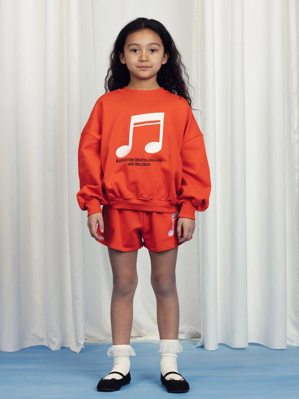 Mini Rodini - Шорти - Note Sweatshorts Red - Love|Labels