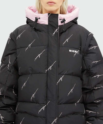 MSGM - Якета - Black 2 in 1 Down Jacket - Love|Labels