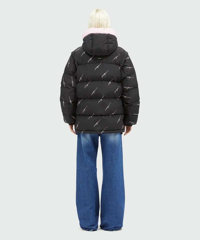 MSGM - Якета - Black 2 in 1 Down Jacket - Love|Labels