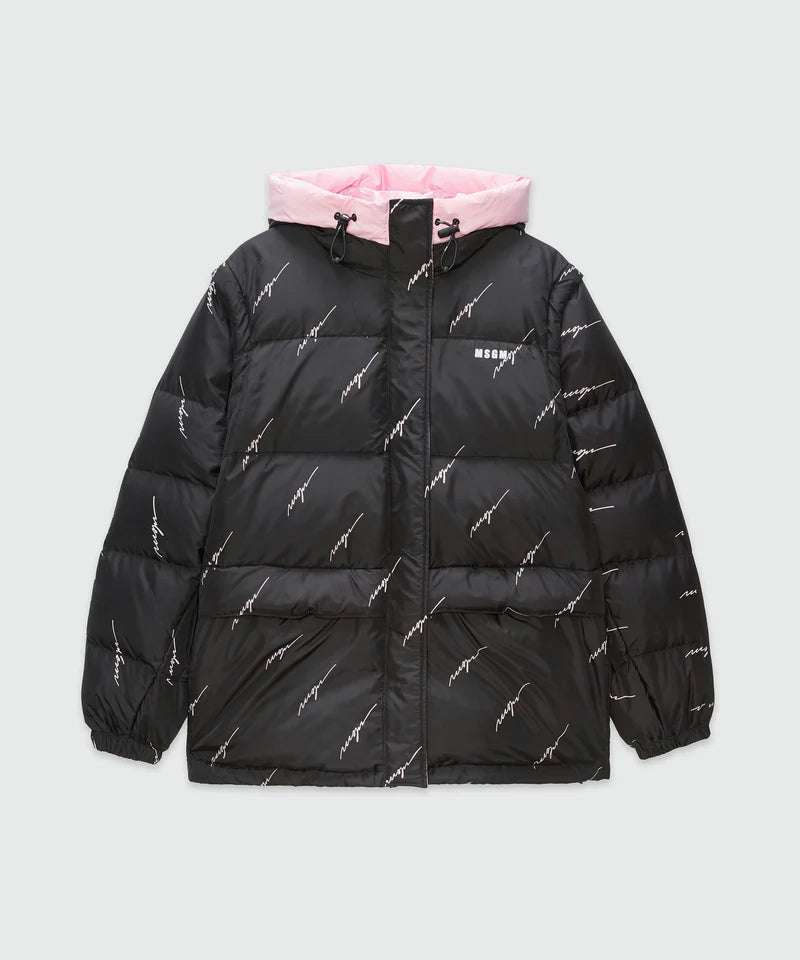 MSGM - Якета - Black 2 in 1 Down Jacket - Love|Labels