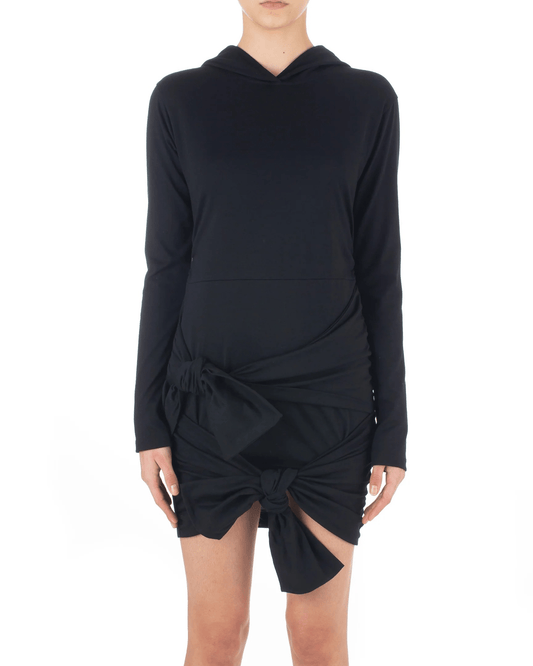 MSGM - Рокли - Black Hooded Dress - Love|Labels