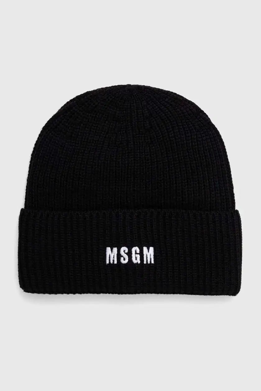 MSGM - Аксесоари - Шапки - Black Logo Beanie - Love|Labels