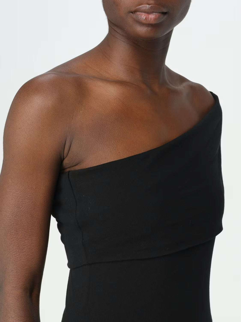 MSGM - Потници - Black One Shoulder Top - Love|Labels