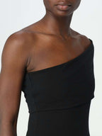 MSGM - Потници - Black One Shoulder Top - Love|Labels