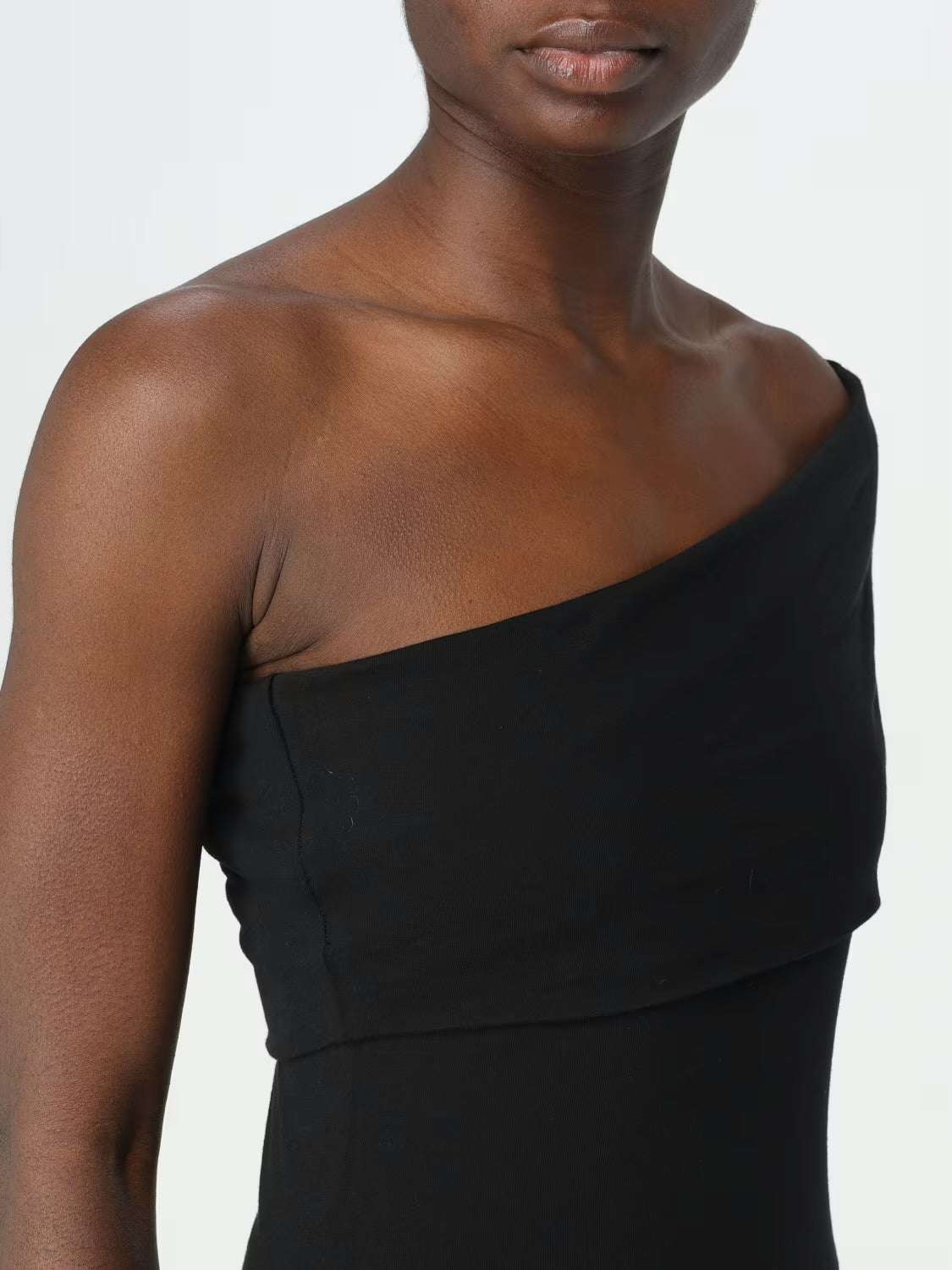 MSGM - Потници - Black One Shoulder Top - Love|Labels