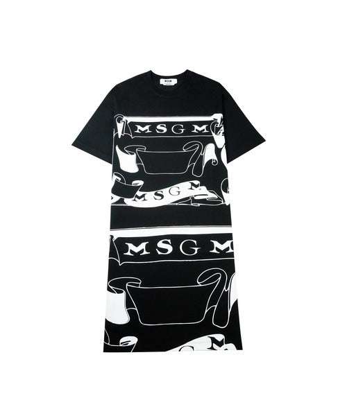 MSGM - Рокли - Black Printed Dress - Love|Labels
