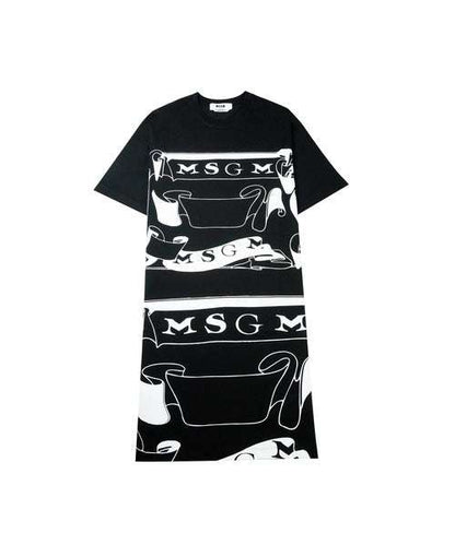 MSGM - Рокли - Black Printed Dress - Love|Labels