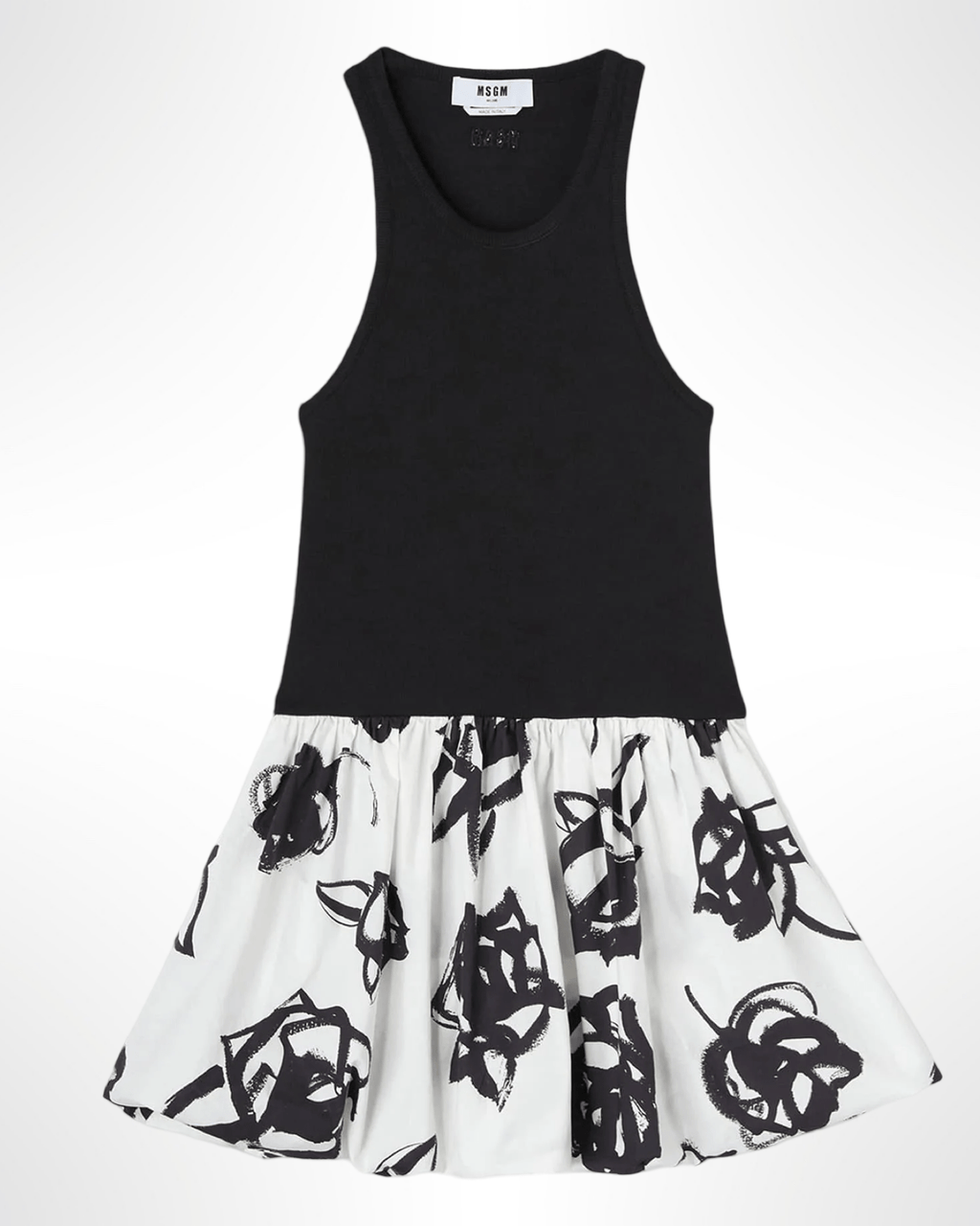 MSGM - Рокли - Black Roses Tank Dress - Love|Labels