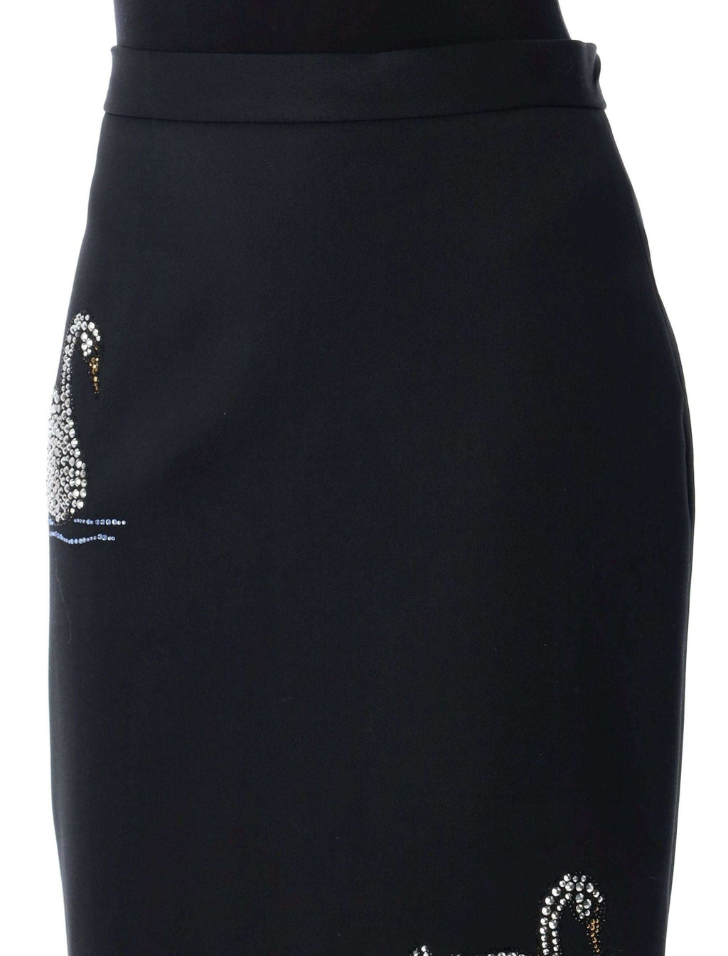MSGM - Поли - Black Swans Skirt - Love|Labels