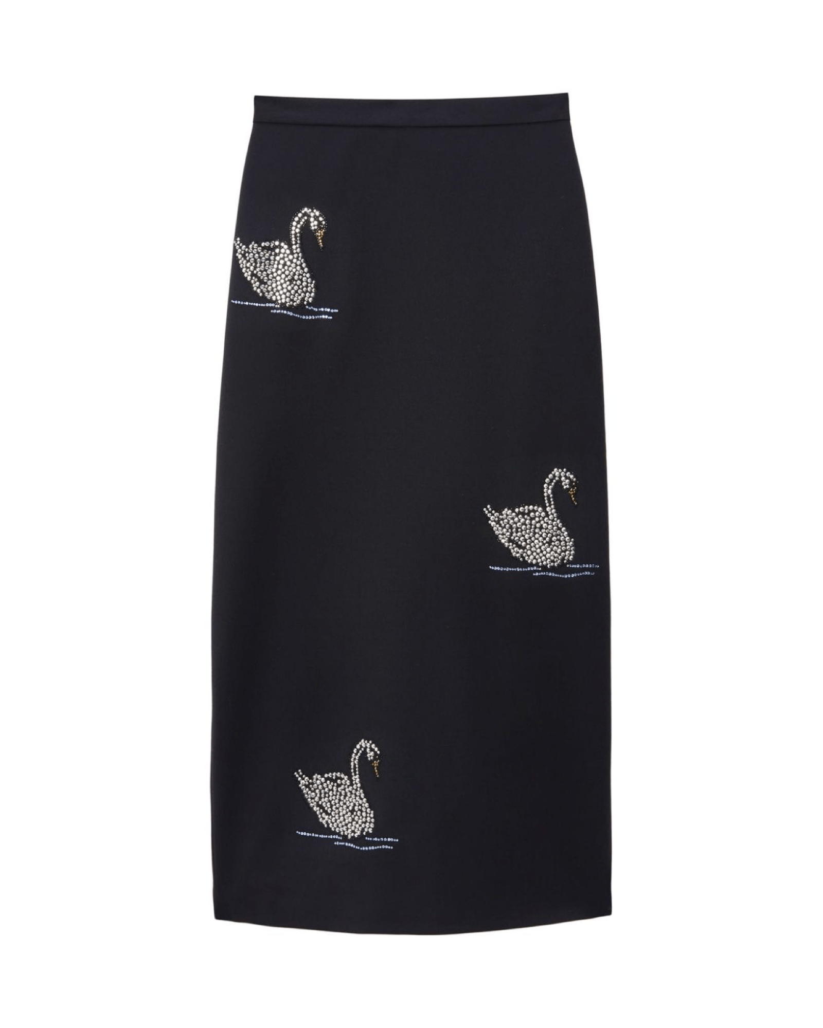 MSGM - Поли - Black Swans Skirt - Love|Labels