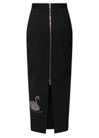MSGM - Поли - Black Swans Skirt - Love|Labels