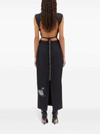 MSGM - Поли - Black Swans Skirt - Love|Labels