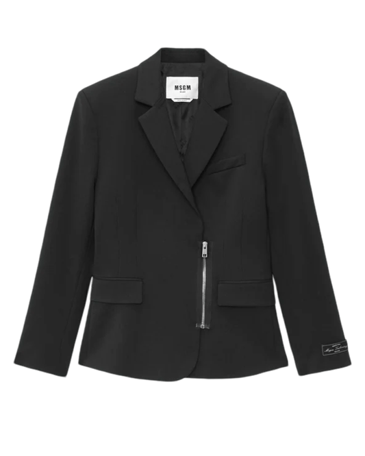 MSGM - Black Zip Blazer - Love|Labels
