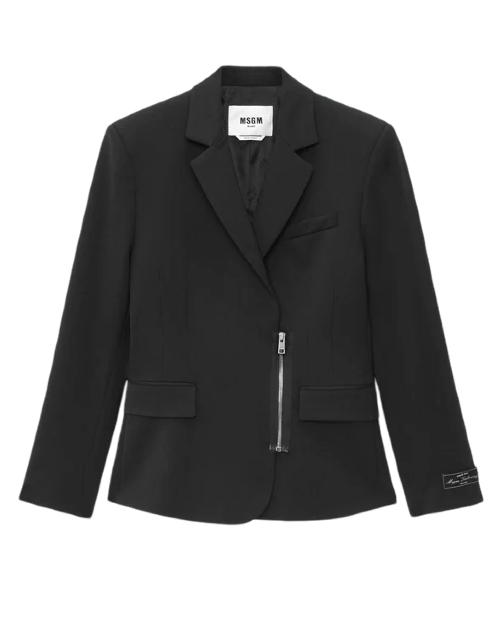 MSGM - Black Zip Blazer - Love|Labels