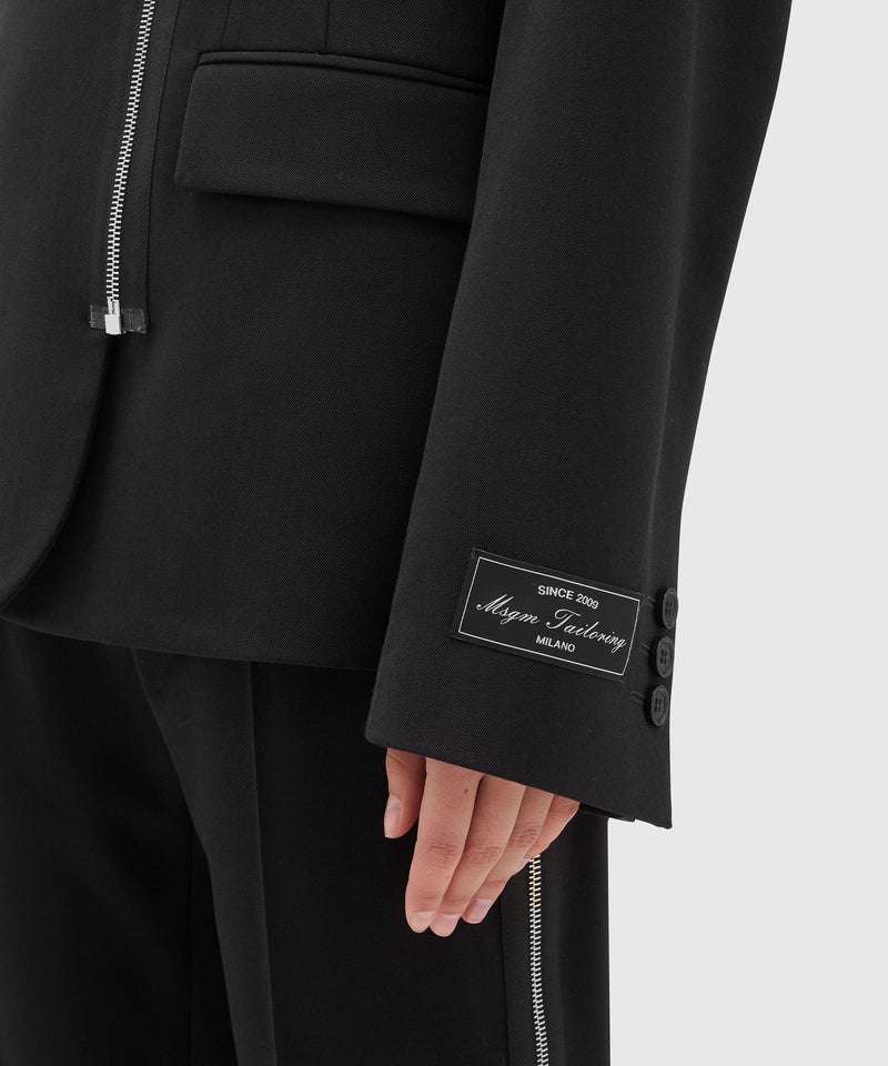 MSGM - Black Zip Blazer - Love|Labels