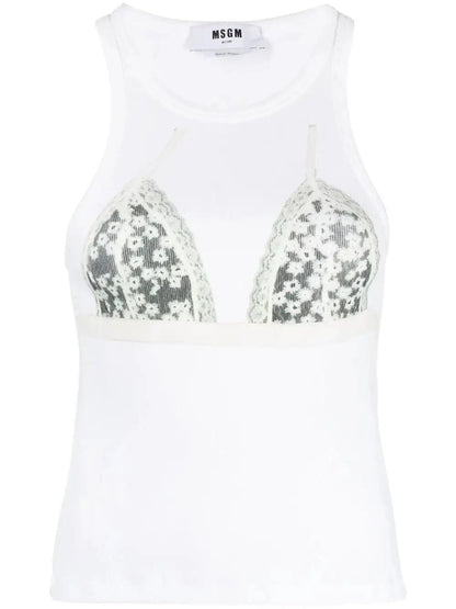 MSGM - Потници - Bra - Print Tank Top - Love|Labels
