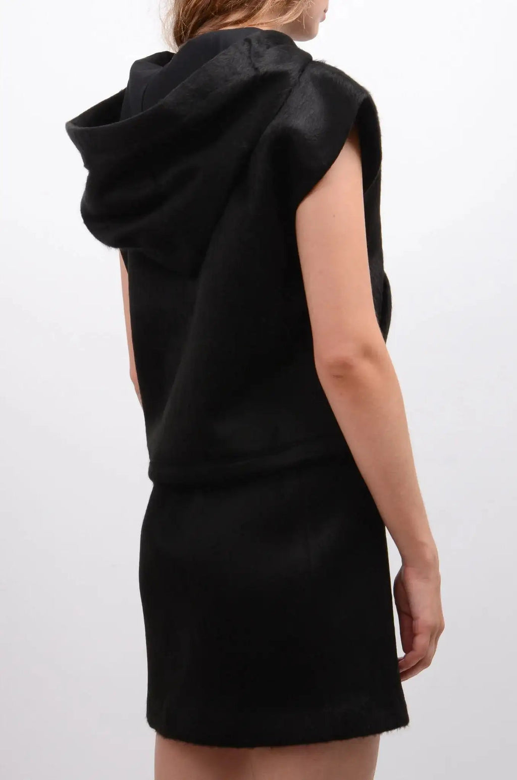MSGM - Блузи - Brushed Black Hoodie - Love|Labels