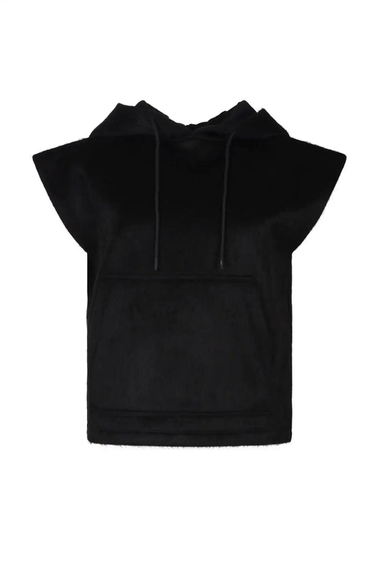 MSGM - Блузи - Brushed Black Hoodie - Love|Labels