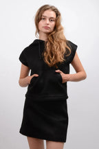 MSGM - Блузи - Brushed Black Hoodie - Love|Labels