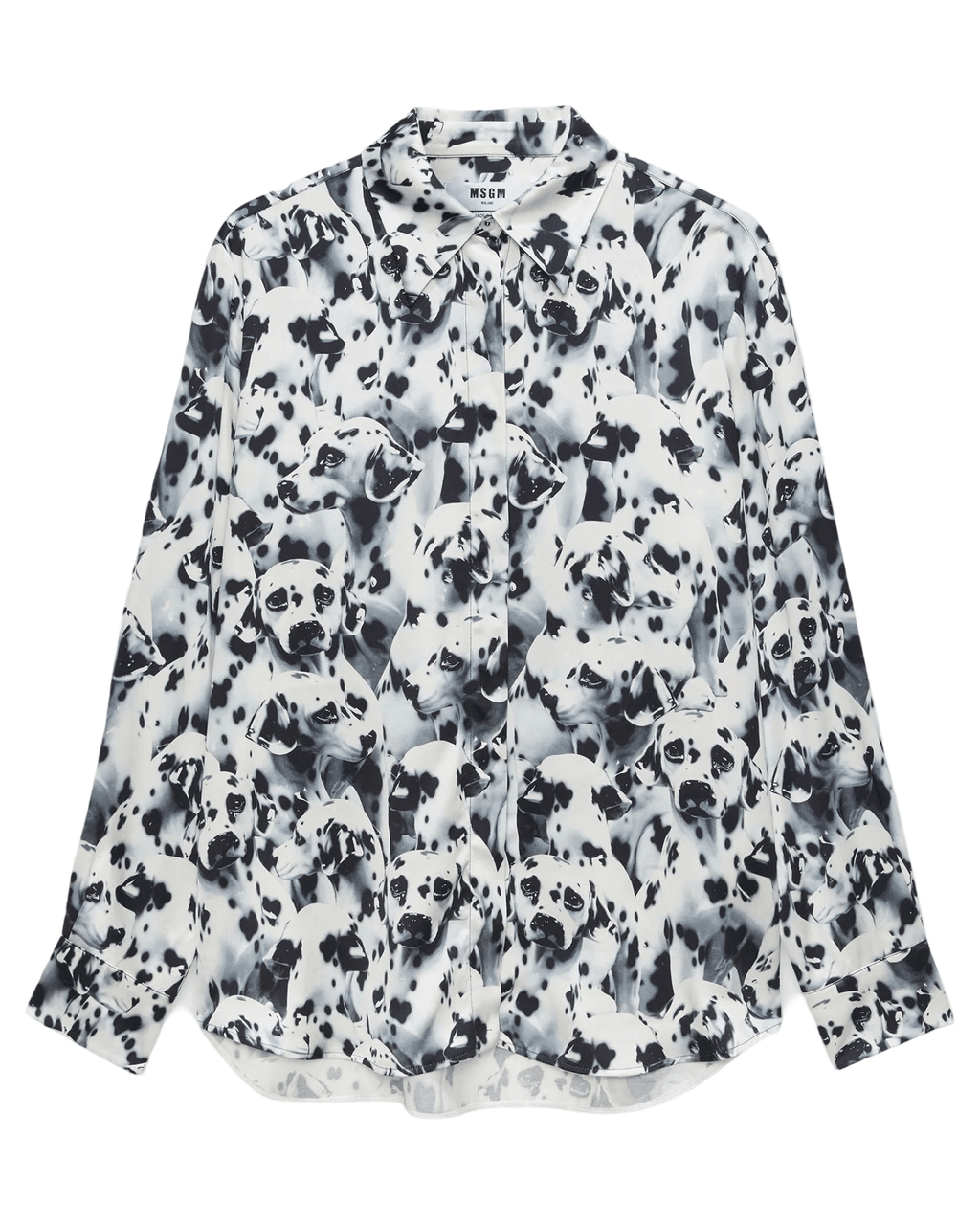 MSGM - Ризи - Dalmatian Satin Shirt - Love|Labels
