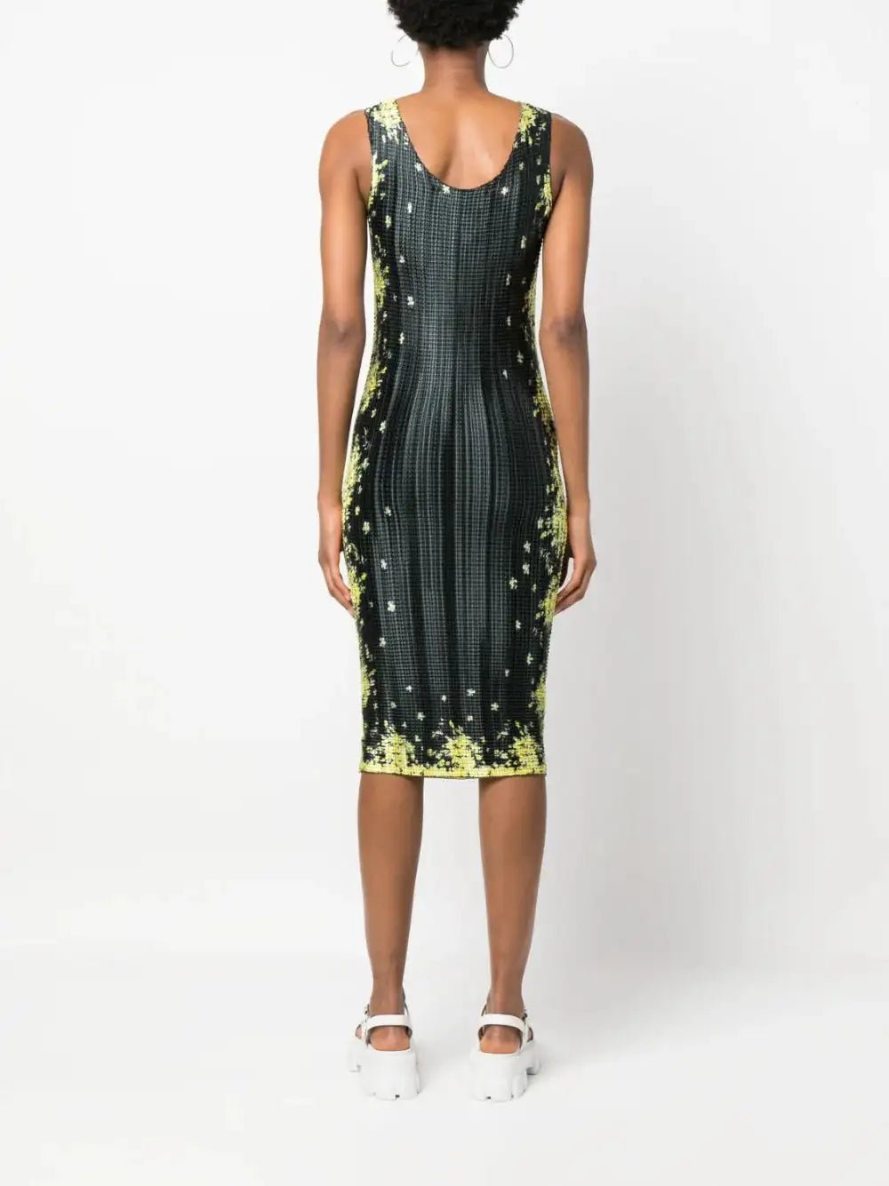 MSGM - Рокли - Floral Print Waffle Effect Dress - Love|Labels
