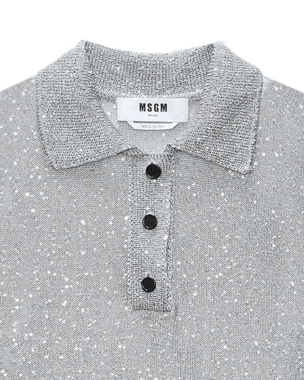 MSGM - Блузи - Glitter Polo Shirt - Love|Labels