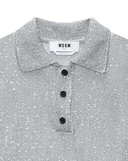 MSGM - Блузи - Glitter Polo Shirt - Love|Labels