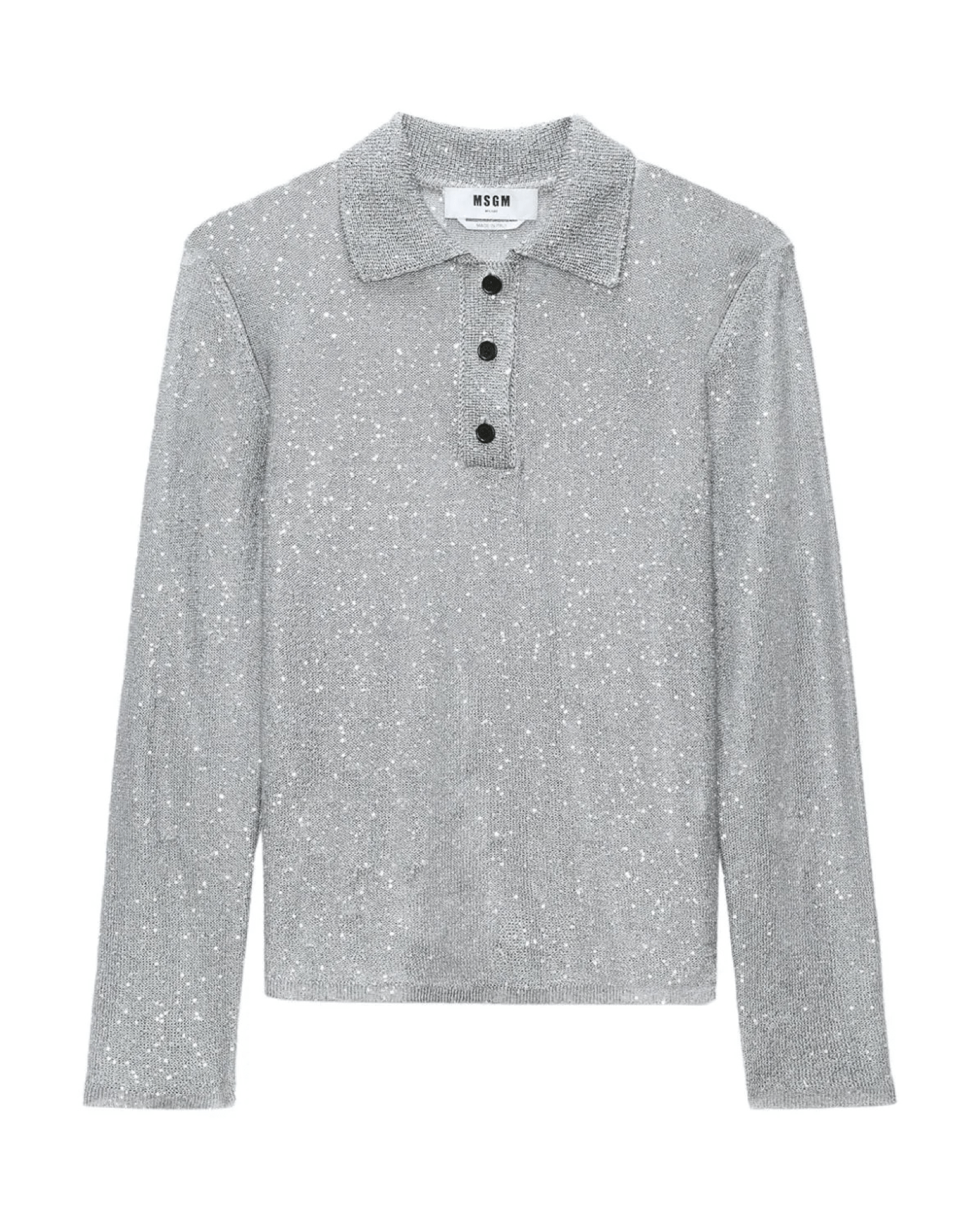 MSGM - Блузи - Glitter Polo Shirt - Love|Labels