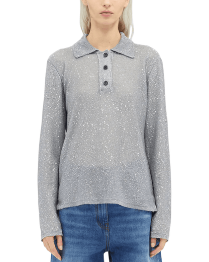 MSGM - Блузи - Glitter Polo Shirt - Love|Labels