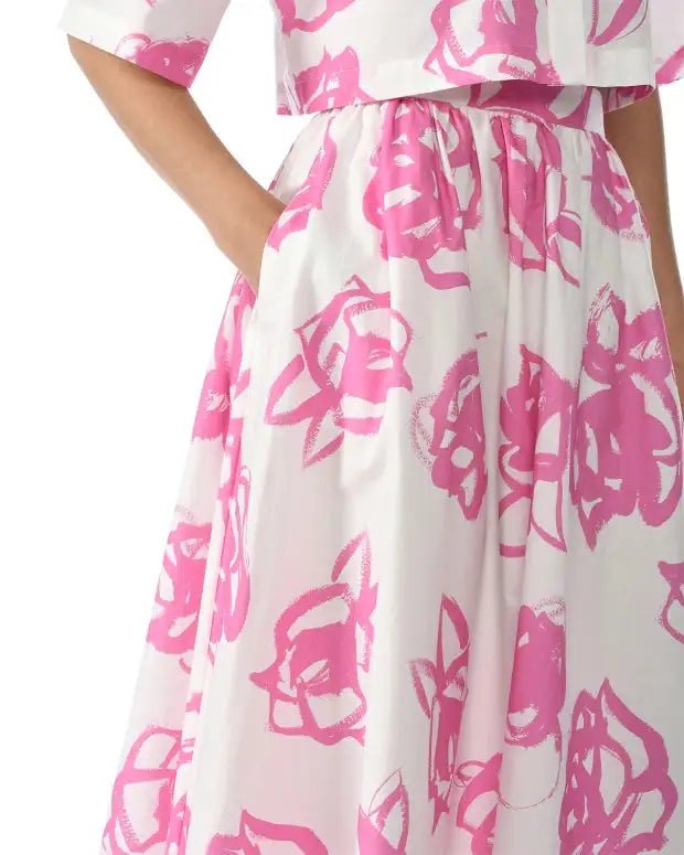 MSGM - Поли - Graphic Roses Midi Skirt - Love|Labels