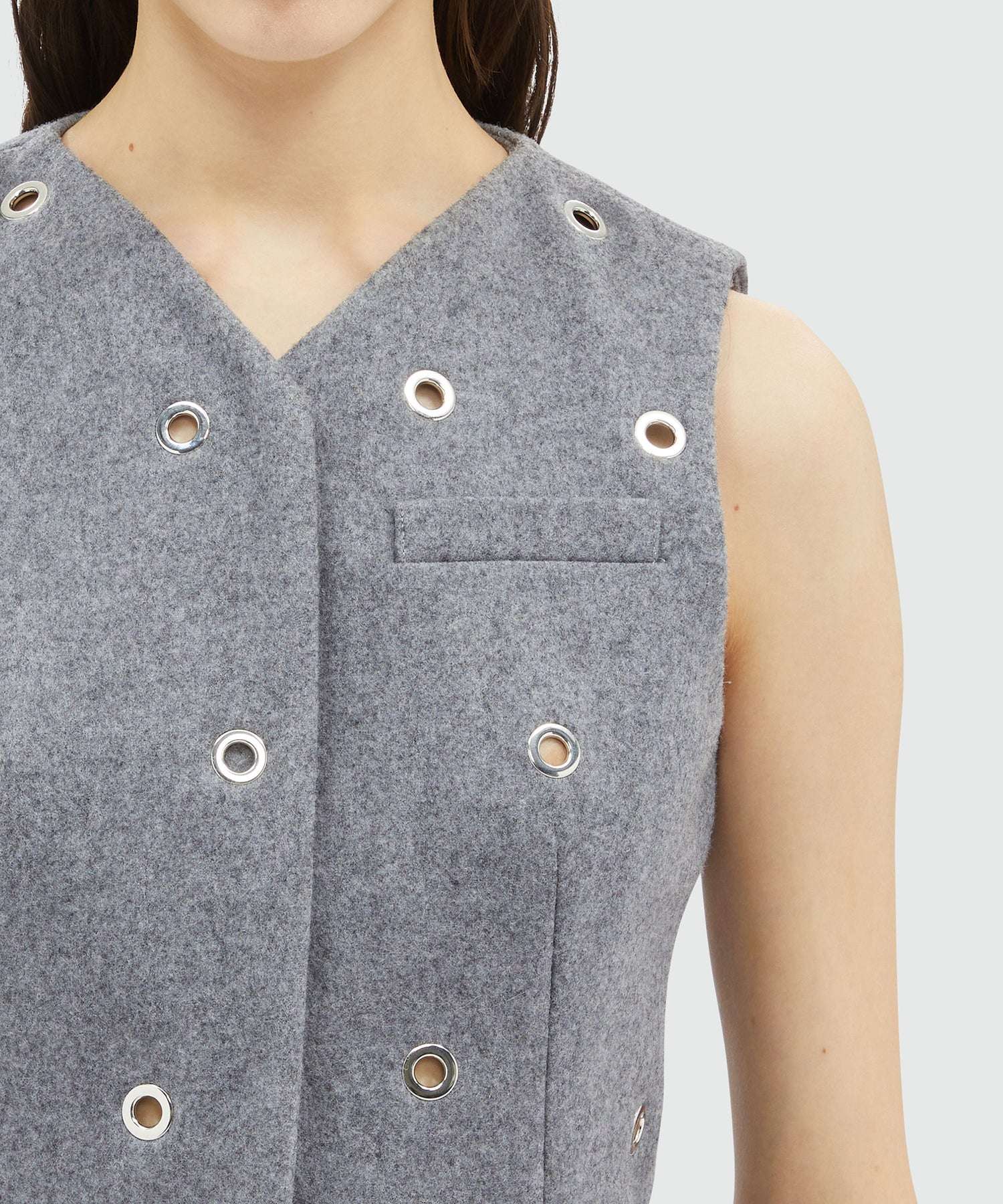 MSGM - Сака - Grey Wool Vest - Love|Labels
