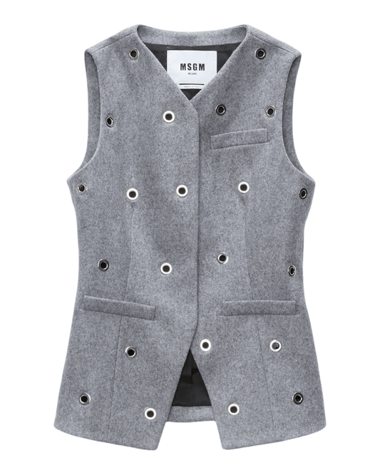 MSGM - Сака - Grey Wool Vest - Love|Labels